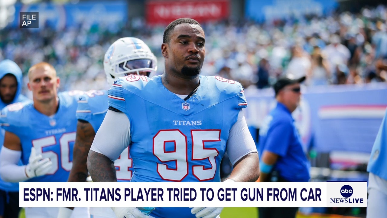 Jordan Elliott was released by Titans after pulling out gun in parking lot, coach Robert Saleh says
— ABC 7 Bay Area, Menlo Park Sports news