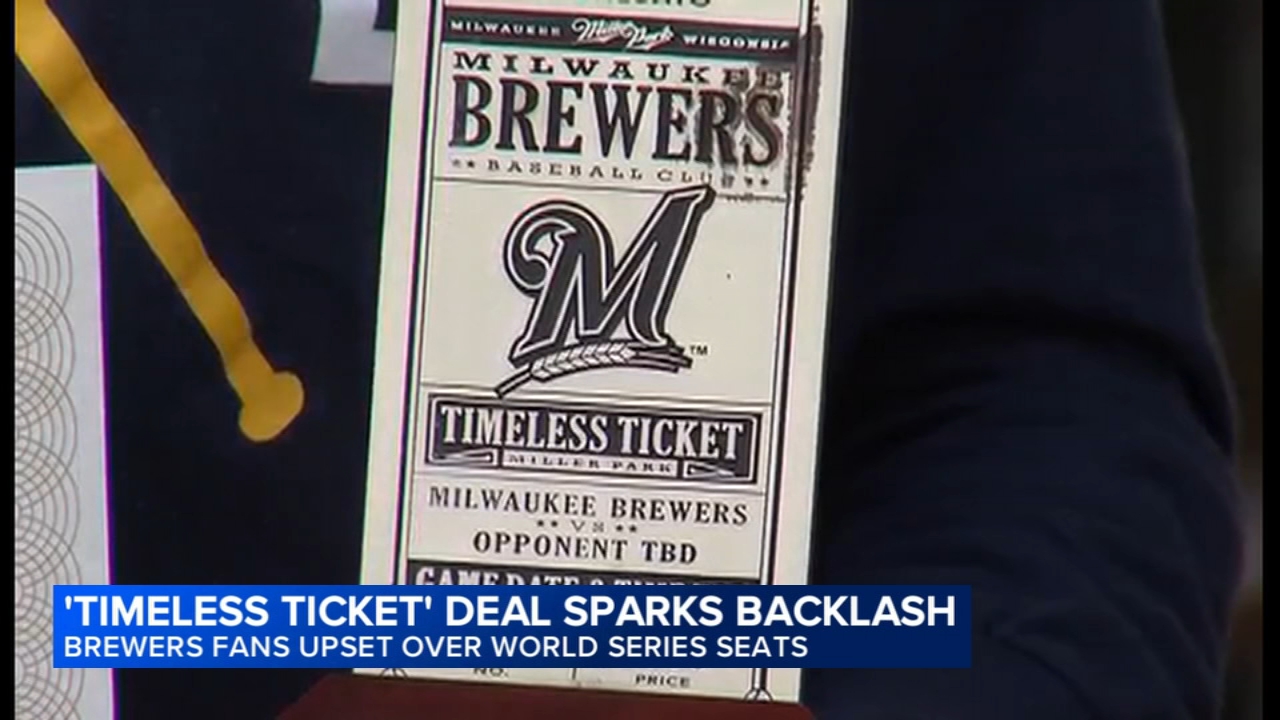 Brewers 'Timeless Ticket' holders say the team isn't fully honoring deal for World Series seats
       — ABC 7 Bay Area