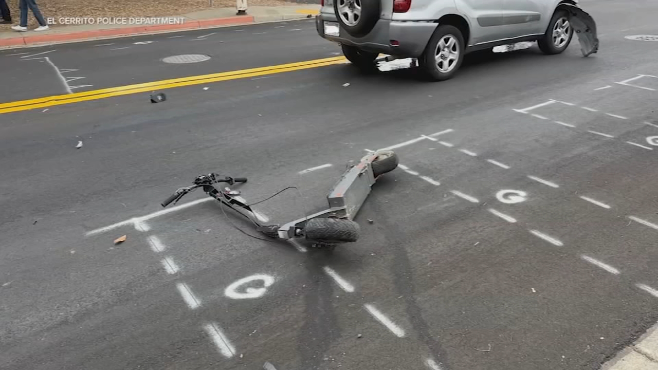 2 teens seriously hurt after e-scooter collides into car in El Cerrito
       — ABC 7 Bay Area