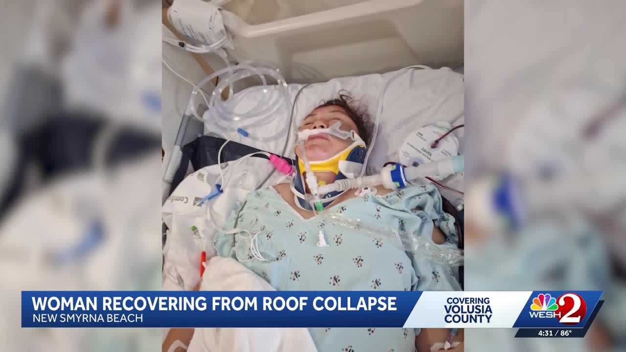 Mother of 2 recovering after roof collapse in New Smyrna Beach — WESH 2 Orlando, Menlo Park Community news