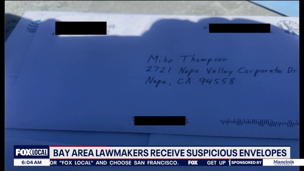 Bay Area lawmakers receive suspicious envelopes — KTVU FOX 2 Bay Area, Menlo Park Community news